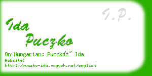 ida puczko business card